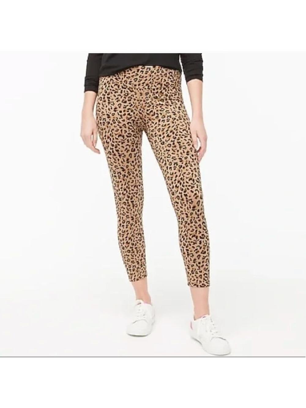 NWT J. Crew Cotton Leopard Print Leggings Size XS